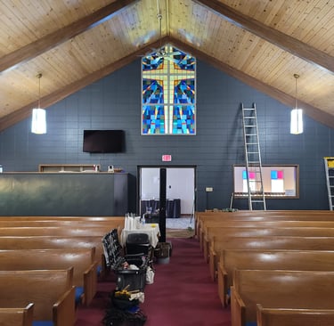 American Painting Specialist Fort Wayne, Indiana Church of Christ, more in-progress!