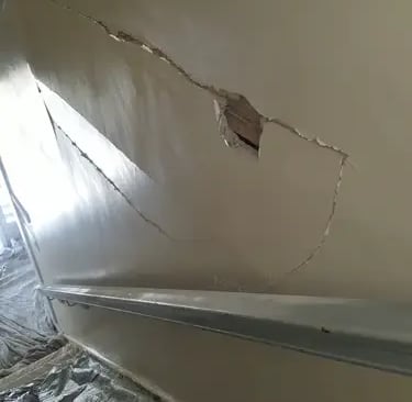 Plaster Repairs & Handrail Refinish