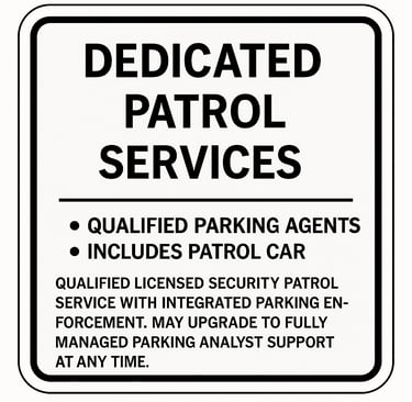 Full or Part-Time Patrols Services for Your Property as Required.