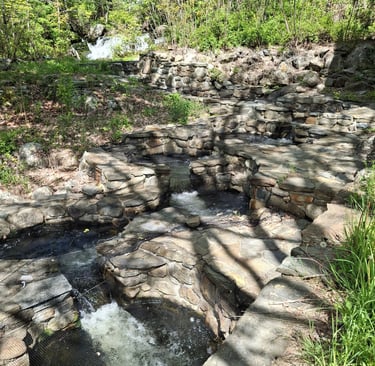 Photo of the fish ladder in Damariscotta, Maine