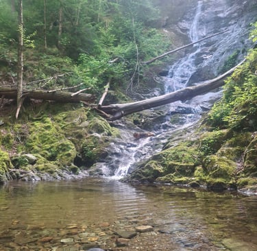 My shoes near a waterfall - I got editing done here