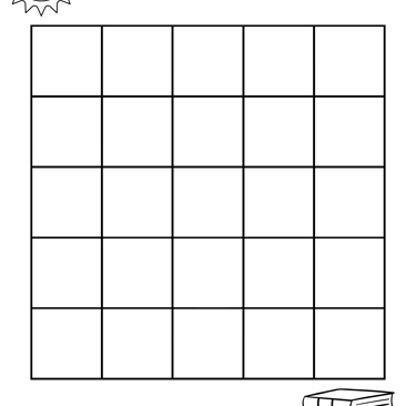 A blank bingo sheet headed "Summer Reading" with images of the sun and a stack of books