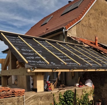 Contre-lattage sur toiture
