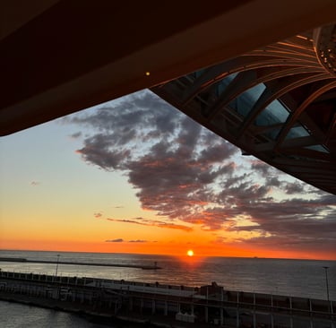 Atardecer desde crucero