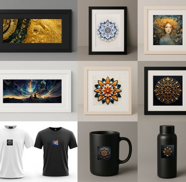 Image of crafted artworks