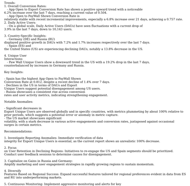 analytic conclusions report