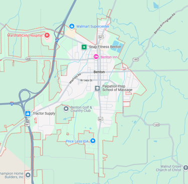 City of Benton Kentucky Map