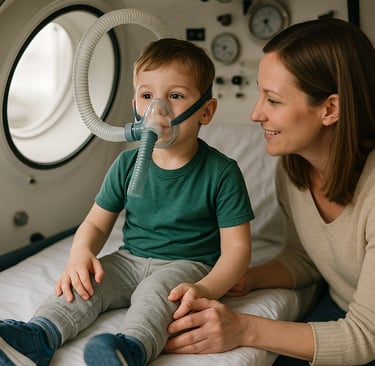 Niño con parálisis cerebral en tratamiento