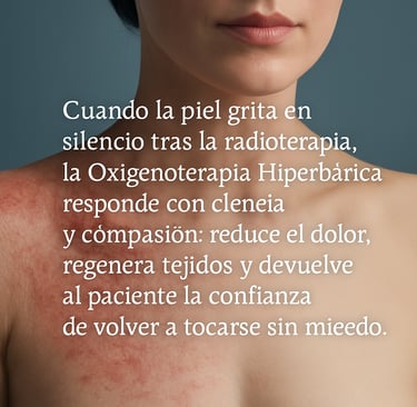 Cuando la piel grita en silencio tras la radioterapia, la OTHB responde 
