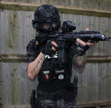 Me in full tactical gear, ready for action