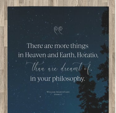 dark academia celestial quote yoga mat