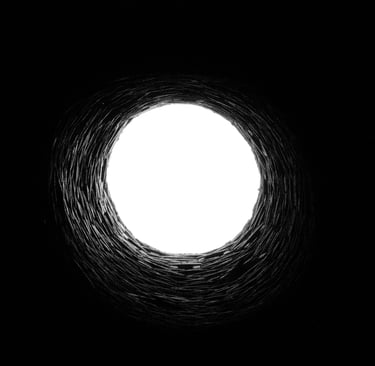 a light at the end of a tunnel