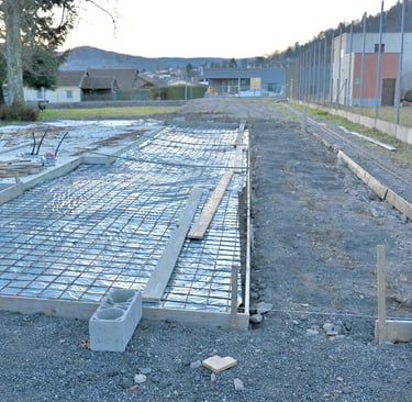 Coffrage des futurs quais de la gare