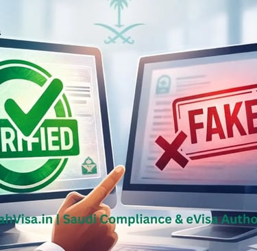 Verified Umrah eVisa vs fake visa comparison
