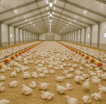 Nave prefabricada para pollos