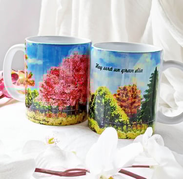 taza de desayuno decorada