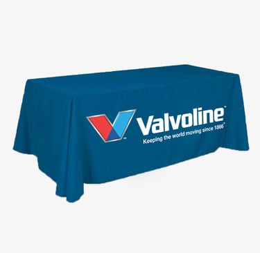 a table cloth covered with a table cloth