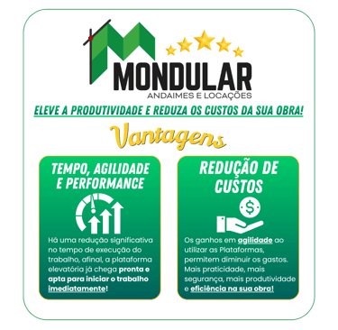 MONDULAR vantagens plataforma elevatória 