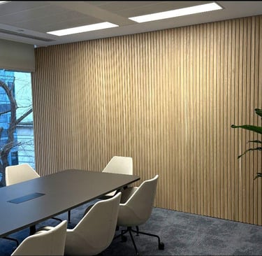 Individualizuotos akustinės plokštės DECOSONA, pritaikytos interjero sprendimams