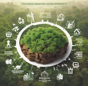 An artistic representation of ecological social responsibility initiatives.