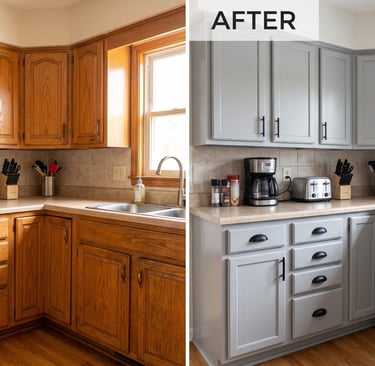 Cherek Painting delivers quality cabinet painting services to a customer in Sun Prairie WI