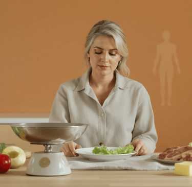 Cibi freschi e vari su un piano cucina, simbolo di nutrizione equilibrata contro le restrizioni che 