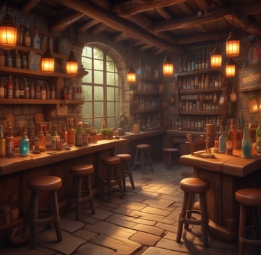 Desk with computer, neon sign, and gaming accessories.