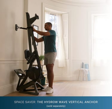 Hydro wave rowing machine