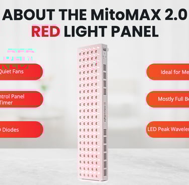 a red light panel with a white background and a red light