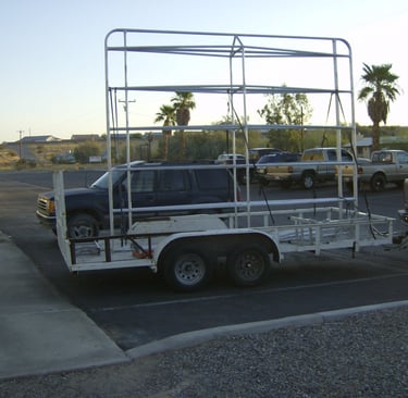 Transporting Party Top aluminum frame.