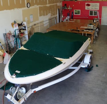 Snap down boat cover bow and cockpit boat cover