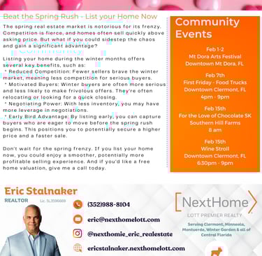 February Newsletter Article: Listing Your Home Before the Spring Rush
