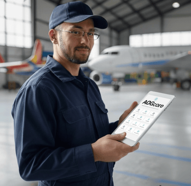 AOG CORE aircraft on ground maintenance electronic logbook experience