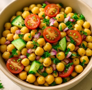 quero uma imagem de receita de grao de bico, com o fomarto com bordas curvas