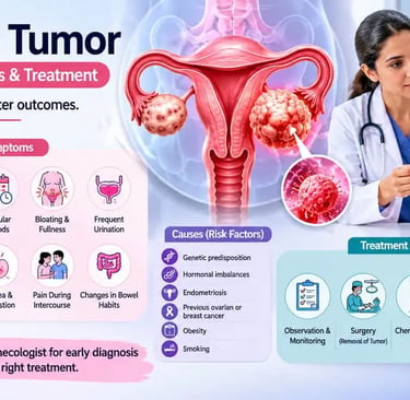 Doctor explaining adnexal tumor diagnosis and treatment to a female patient