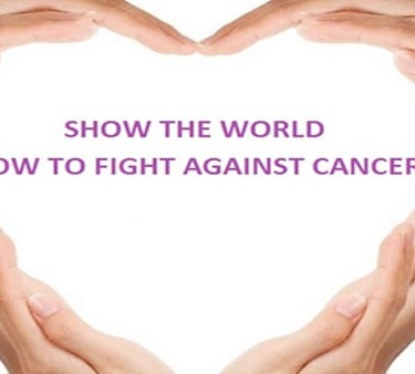 hands together to fight with cancer