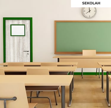 Pintu SWP lapisan PVC Sheet untuk proyek sekolah