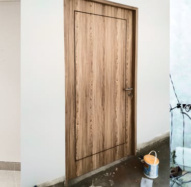Pintu Solid Wood Panel lapisan 