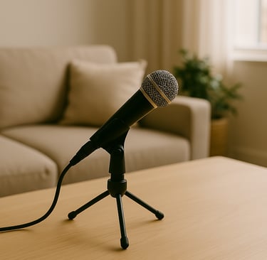 microphone on a table