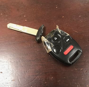 broken honda accord key