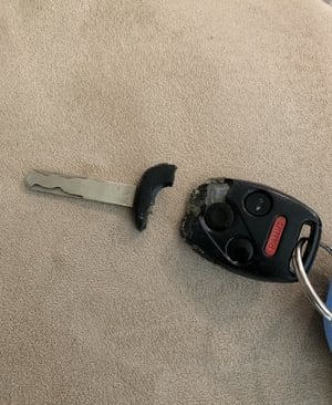 broken honda civic key