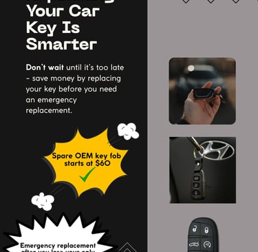 Cost of spare car key vs emergency replacement in Philadelphia