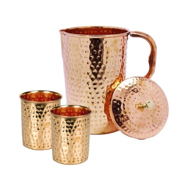 Copper Jug and Glass Gift Combo – Traditional Indian Set