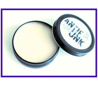 a 2-oz tin of ANTIFunk cream deodorant