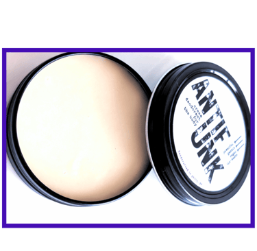 photo of a 2-oz tin of ANTIFunk cream deodorant