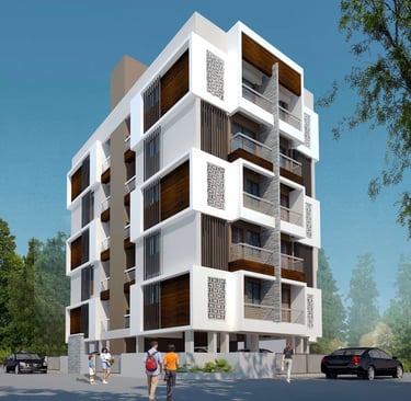 Front view of Lakefield Apartments, Igatpuri – luxury hillside residential project