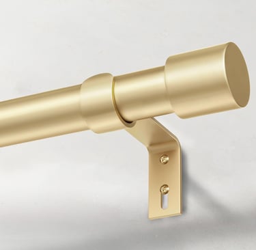 a gold curtain rod