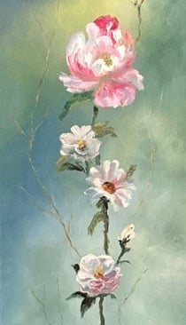 impressionistic floral painting by TesterinkStudio