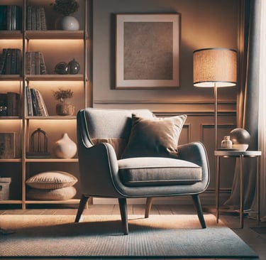 Accent chair in cosy space