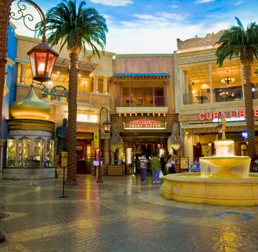 a fountain fountain in a shopping mall